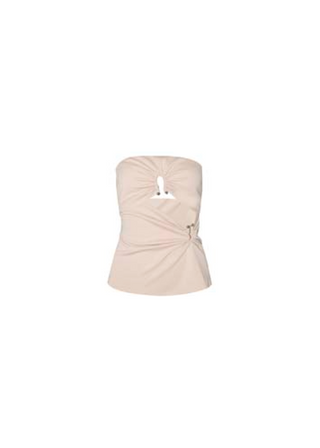 Kiara strapless top with cut-out detail and silver hardware