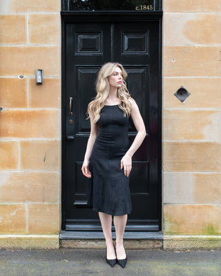 Sammy A-line dress with rib detail