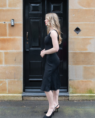 Sammy A-line dress with rib detail