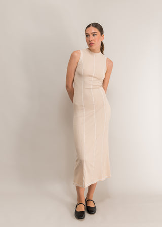 Lola contrast midi dress