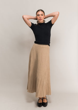 Camilla pleated maxi skirt